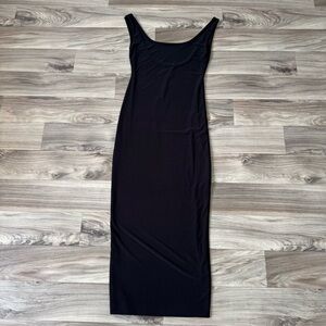 NWT AYM Fitted Maxi Dress in Black Size Large